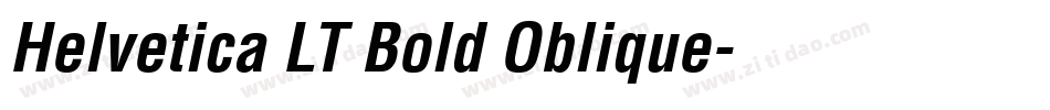 Helvetica LT Bold Oblique字体转换